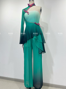 艺考胶州秧歌飘逸渐变独舞古典舞 定制 桃李杯舞蹈咏荷服装 原版
