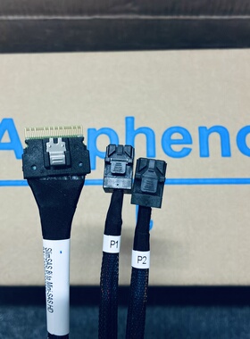 安费诺Amphenol SFF8654-8i转2*SFF8643线长70CM