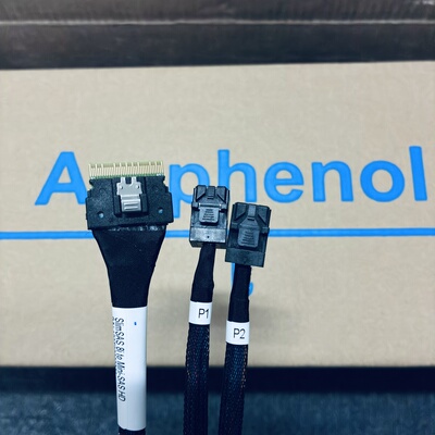 安费诺Amphenol SFF8654-8i转2*SFF8643线长70CM