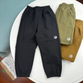 梭织裤 120 柔软一体绒长裤 男女童冬季 170儿童户外裤 子加绒软壳裤