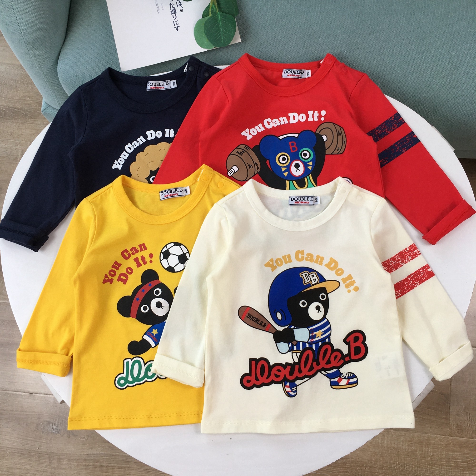90-140日系儿童纯棉长袖T恤男童卡通小熊上衣春秋季套头衫打底衫,童装/婴儿装/亲子装,T恤,淘宝优惠券,粉丝福利购,淘宝优惠卷