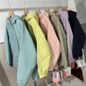 120 180儿童薄棉外套秋冬防风男女童纯色连帽棉服轻盈保暖冲锋衣