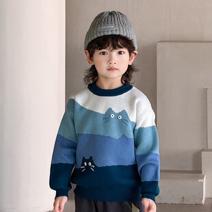 90-150儿童纯棉毛衣柔软秋冬款男童针织开衫宝宝洋气上衣线衣打底