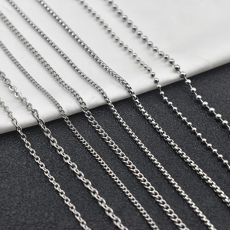 不锈钢防水diy单链条配链女