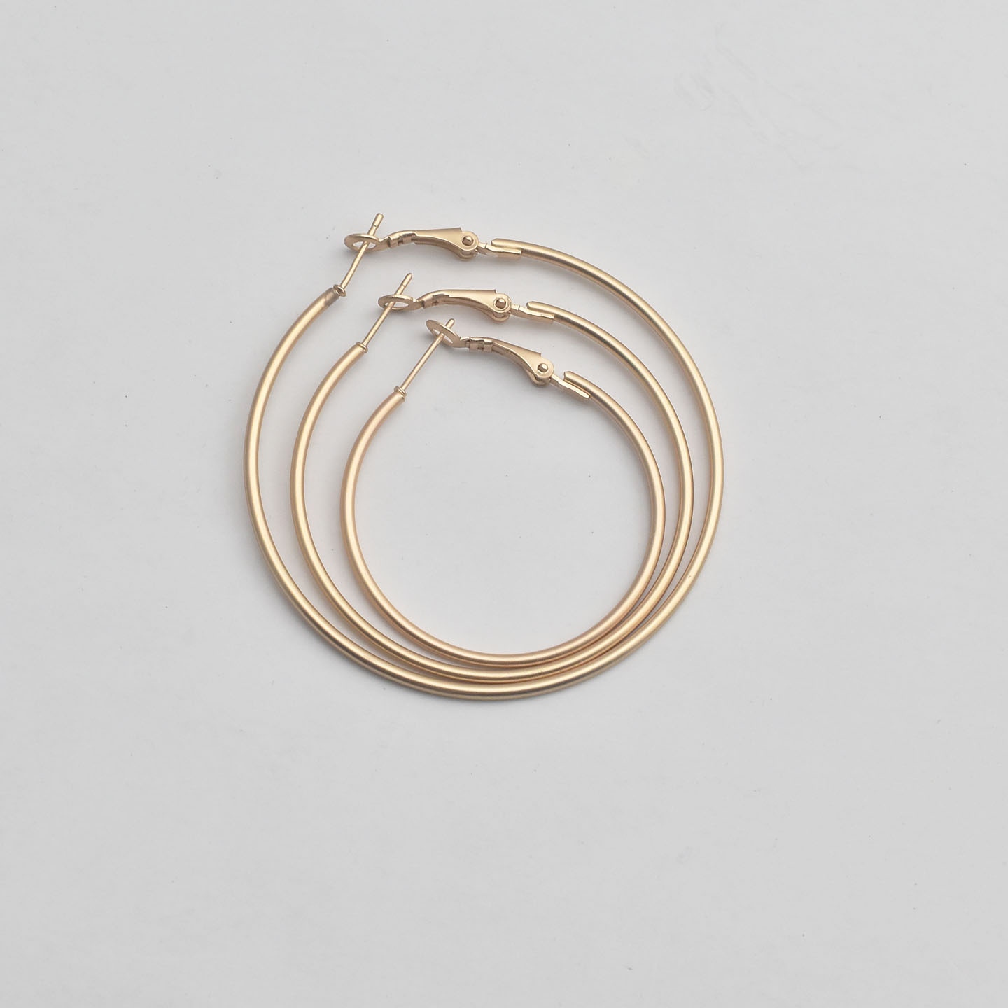 高级感哑金色耳圈轻奢潮款