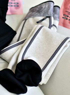 【貂绒高腰小黑裤】女装冬新高腰紧身加绒加厚收腹芭比外穿小黑裤