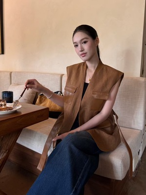 价格咨询.欧洲站原创设计走秀时尚女装重工女神贵妇马甲上衣826