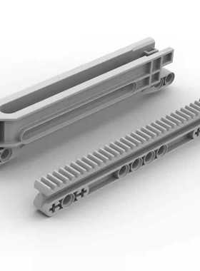 国产积木兼容乐高18942 18940小颗粒1x14x2齿条组合 科技积木