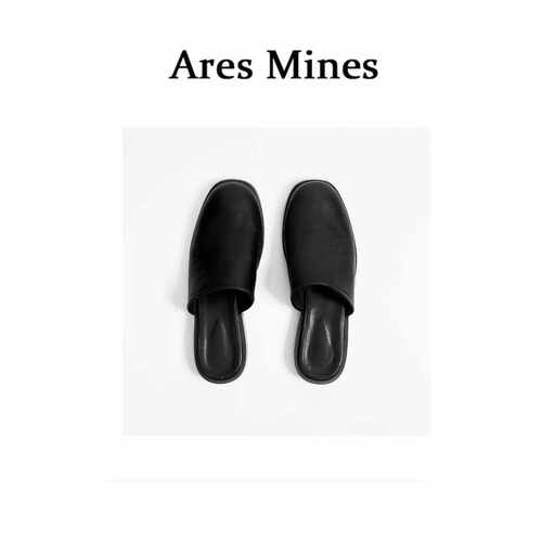 【盛朗熙Ares Mines】轻都之旅 一脚蹬包头方头真皮勃肯鞋女皮鞋