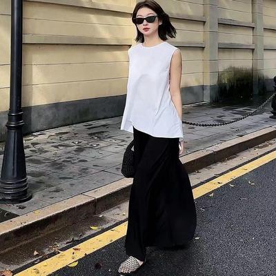 极简主义老钱风衬衫料背心