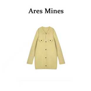 秋冬翻领中长款 梵高麦田诗 加厚棒针毛衣外套 盛朗熙AresMines