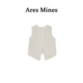 老钱风不规则下摆前开叉上衣 设计师款 盛朗熙Ares Mines