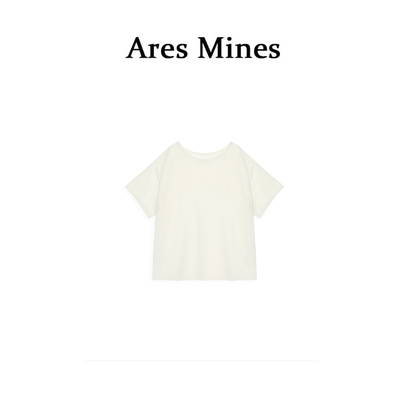 【盛朗熙Ares Mines】雪松与晚风 慵懒清透麻感纯色宽松圆领短袖