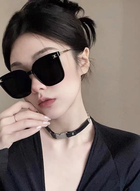 凯旋门白色防紫外线墨镜女高级感ins复古大框方形女士太阳眼镜