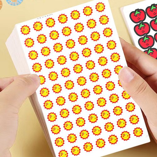 太阳笑脸贴纸小红花贴纸