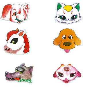 小羊和狼的故事儿童表演头饰 幼儿园课本剧演出道具 小学教学面具