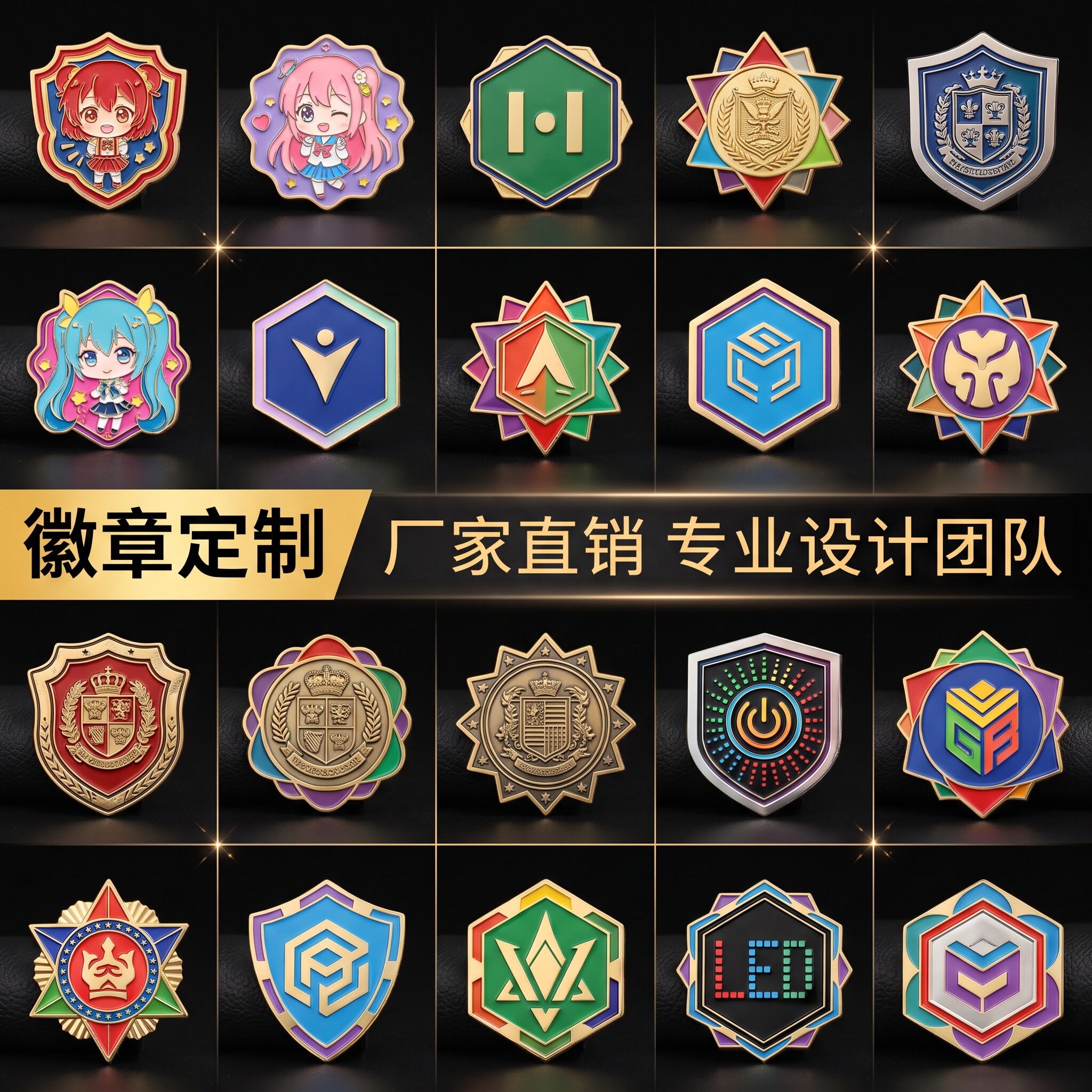 金属徽章定做校徽班徽定制工作牌胸章制作勋章纪念章滴胶胸牌工牌