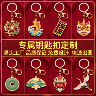 金属钥匙扣定制logo企业周年校庆纪念礼品定做文创景区钥匙链订制