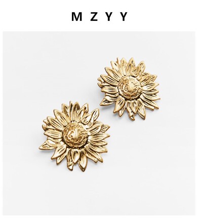 MZYY 向日葵复古耳环ZARA 包邮费