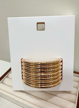 金色极简圆圈多圈组合手镯