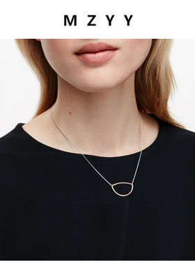 拼色小众设计师风项链