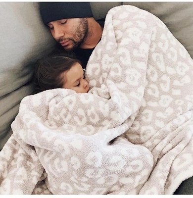 授权经销美国正品barefoot dreams豹纹斑马纹盖毯沙发毯床毯