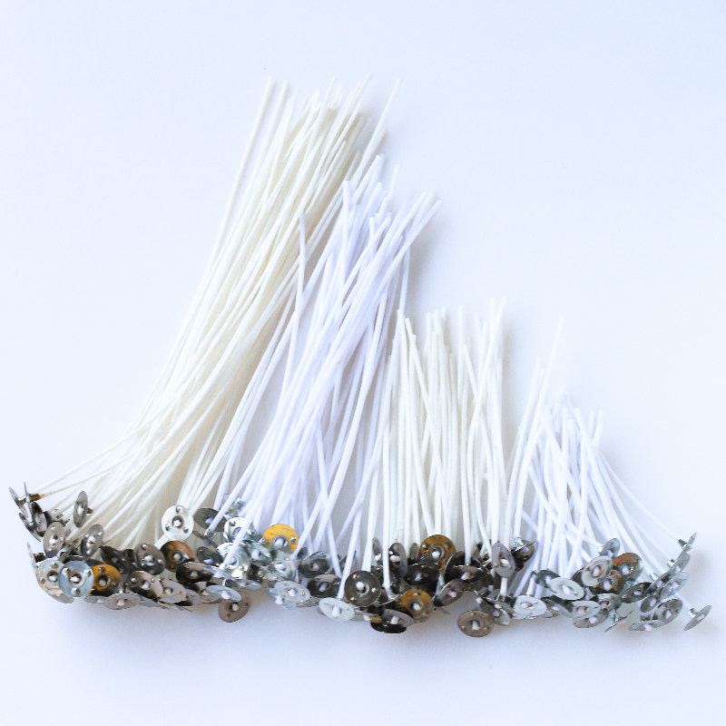 馥蕾 diy香薰蜡烛大豆蜡心 蜡烛芯灯芯棉线新过蜡带铁托24股37股