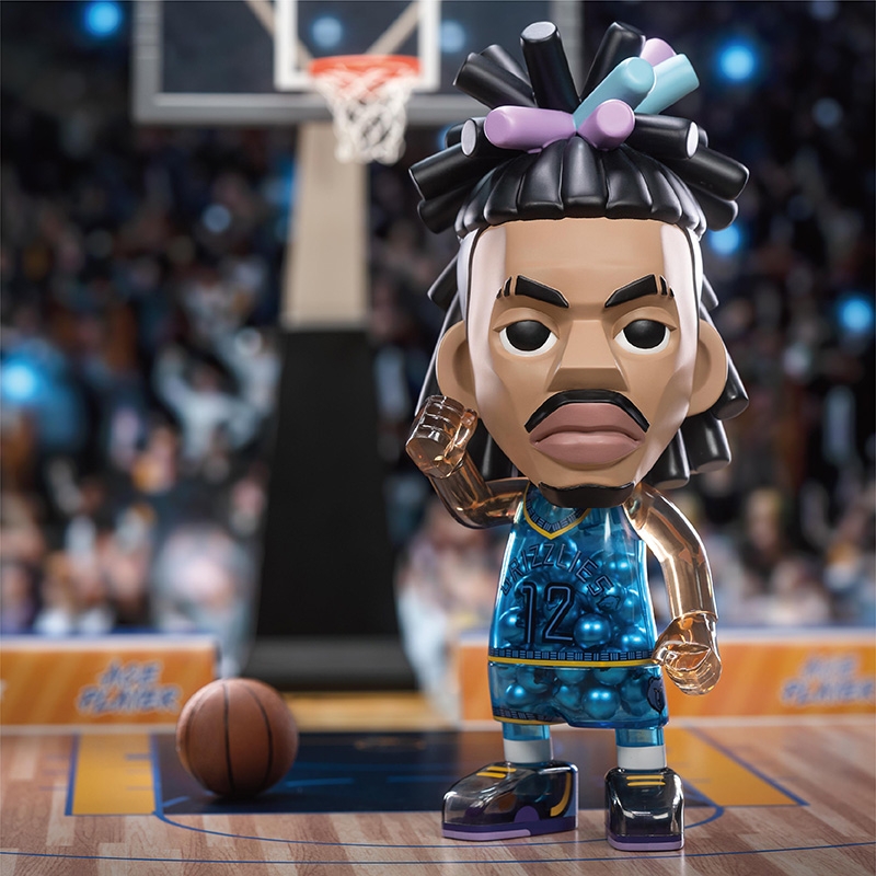 王牌化身莫兰特Money Ball球星NBA官网授权 灰熊手办中娃收藏送礼
