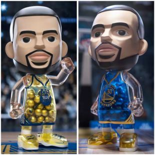 王牌化身库里Money ball官网正品NBACurry中娃勇士队套装手办送礼