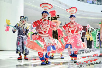新款巡游服装 小丑巡游男款服装  景区商场巡游服装