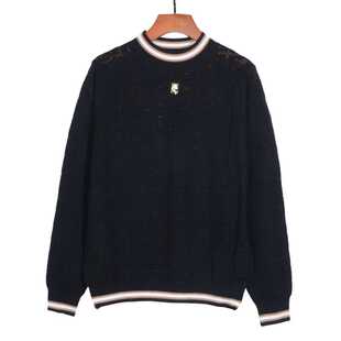 春款女装2026年新款半高圆领长袖上衣镂空打底天丝羊毛针织衫A106