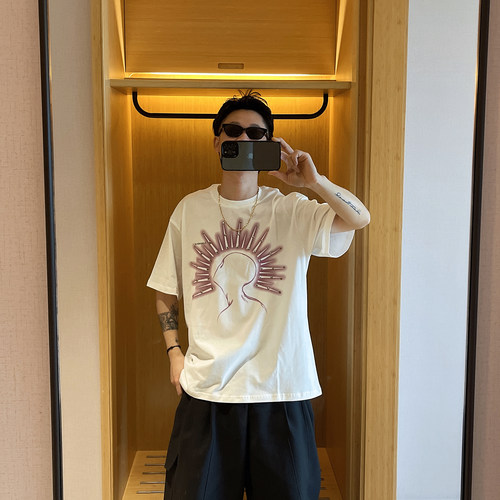 短袖青春流行青年印花T恤