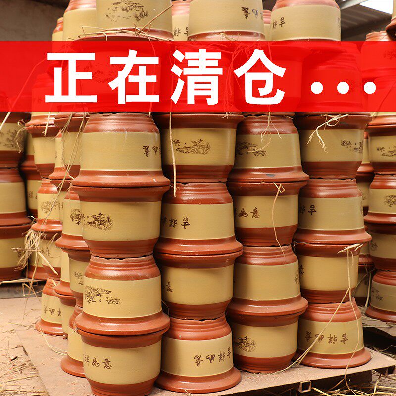陶瓷花盆特大号家用庭院透气绿萝兰花专用破损包赔厂家直销送托盘
