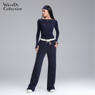 WAVE未午拉丁舞服【暮色褶痕】成人女新款练功服长袖上衣裤子套装