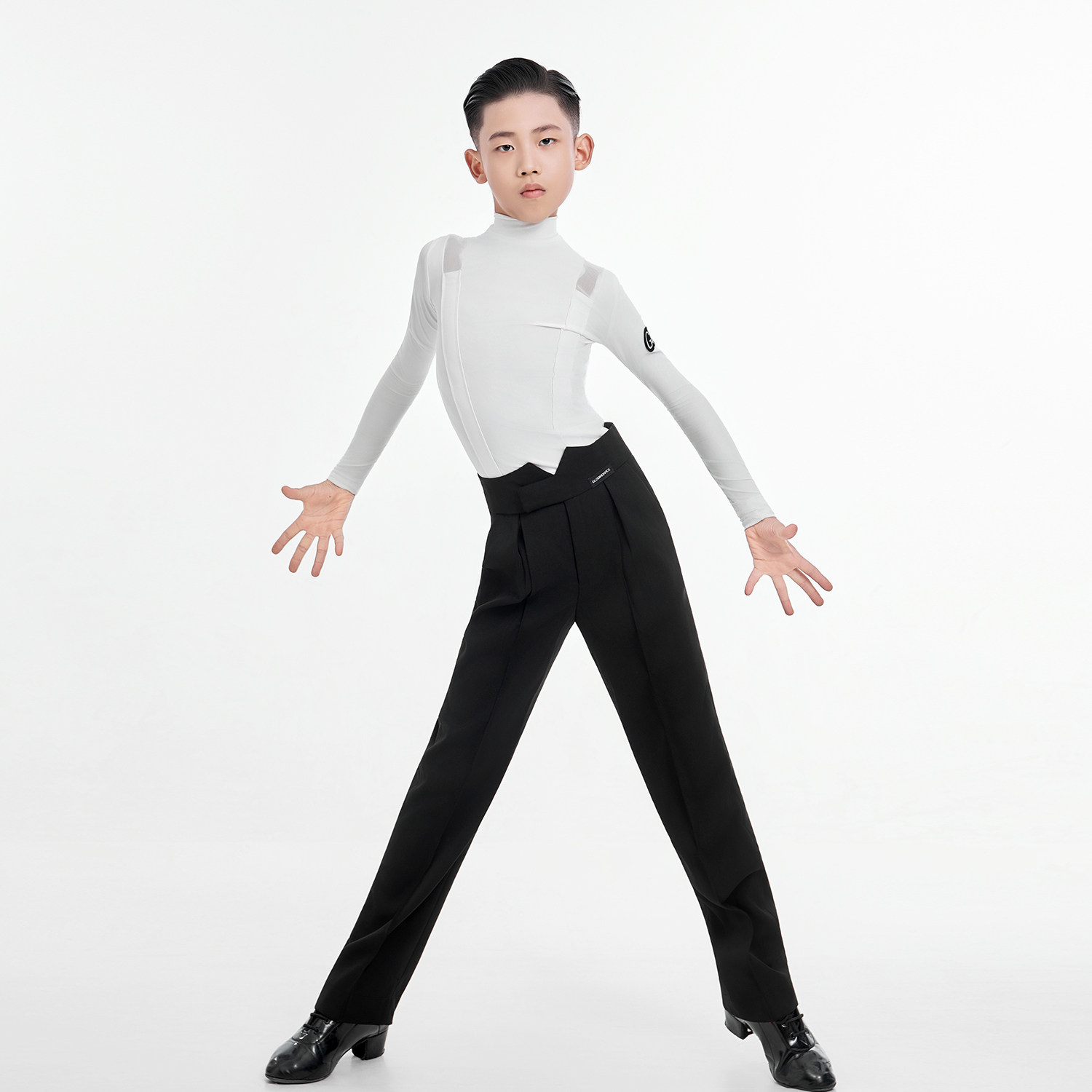 歌瑞亚拉丁舞服秋冬新款男童练功服高领长袖上衣舞蹈长裤日常训练,运动/瑜伽/健身/球迷用品,拉丁舞练习套装,淘宝优惠券,粉丝福利购,淘宝优惠卷