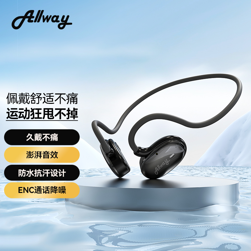 F&D/Allway PL20蓝牙耳机无线耳挂式不入耳运动耳机适用华为苹果