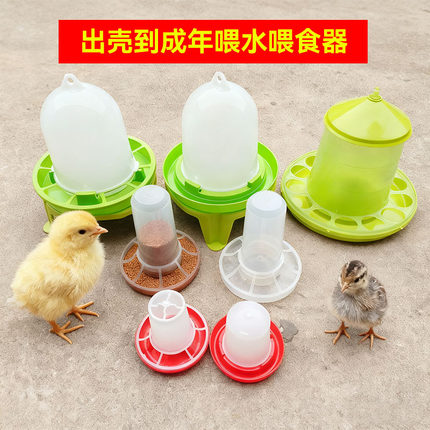 小鸡料桶食槽喂食器喝水自动饮水器喂鸡神器水槽养鸡饲料桶喂水器