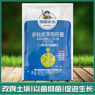 多粘类芽孢杆菌 细菌必治 根腐青枯软腐病土壤土传病害微生物菌剂