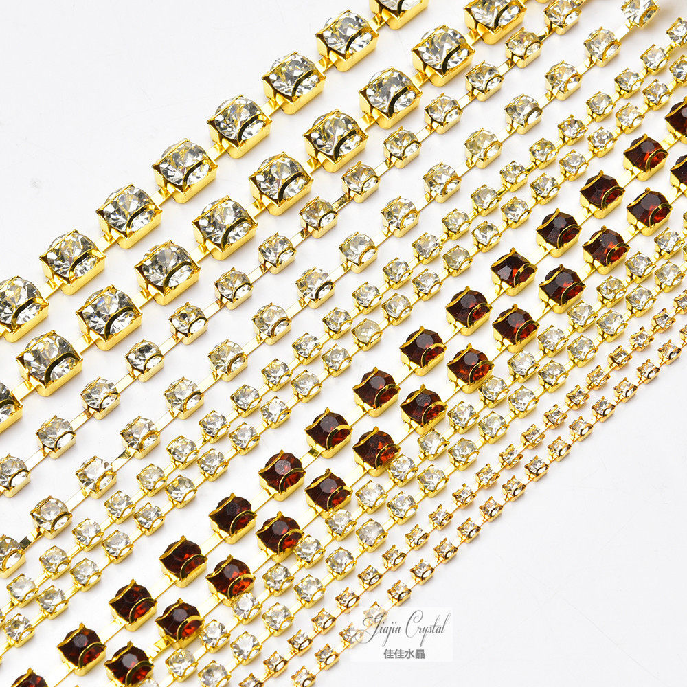 FACTORY DIRECT  S 2-8MM BINAURAL D-TYPE EAR CLAW THIN CHAIN ANTI-HOOK RHINESTONE THIN CHAIN DIY JEWELRY APPAREL ACCESSORIES