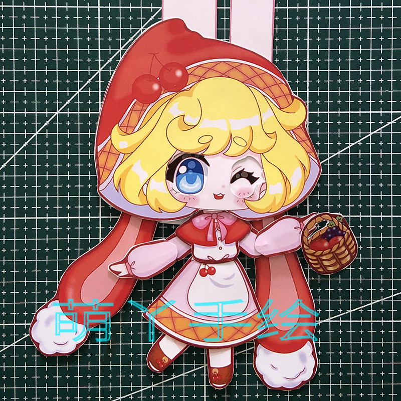 小红帽可动人偶可动纸片人材料拼装纸娃娃关节可动纸偶素材纸模