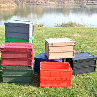 日式 多色车载潮流整理物流胶箱可定制LOGO 50L塑料折叠箱