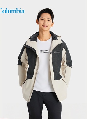 Columbia哥伦比亚户外男冲锋衣钛金系列金点防水夹棉滑雪服WE8853