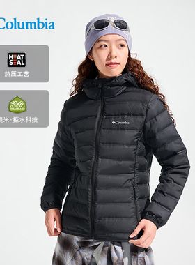 Columbia哥伦比亚羽绒服女户外拒水防寒保暖650蓬连帽外套WR4677
