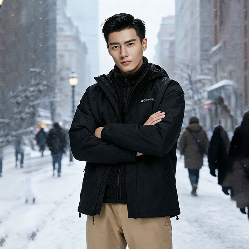 Columbia哥伦比亚三合一冲锋衣男抓绒内胆防水外套26新款WE4714