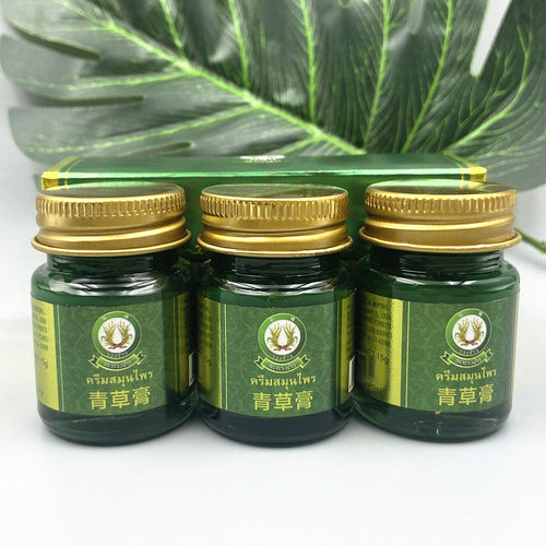 泰国青草膏15g*3稻穗原装进口清凉舒爽薄荷植物提取桉叶舒缓蚊叮