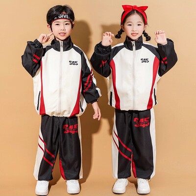 小学生运动会服装长袖卫衣套装开幕式入场表演服儿童啦啦队演出服