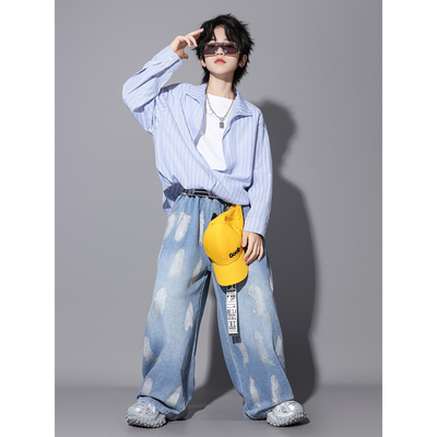 男女童嘻哈街舞演出服酷帅套装