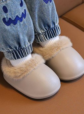 儿童包跟棉EVA拖鞋 防水宝宝加绒加厚保暖秋冬季小童外穿鞋雪地靴