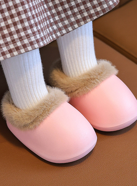 小童包跟棉拖鞋EVA 防水宝宝加绒加厚保暖秋冬季婴幼儿外穿雪地靴