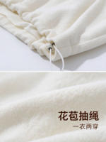 AMII2026 Autumn New Style rice-grain fleece composite knitted hooded jacket for women, loose flower bud hem zipper casual top thumbnail 7